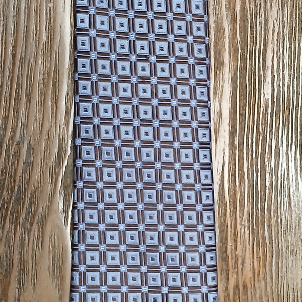 MICHAEL Michael Kors Silk Men's Tie Geometric Blue